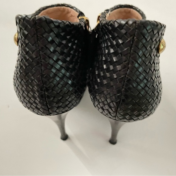 Giuseppe Zanotti Woven Leather Patent Toe Cap Stiletto booties 36 6 black - Picture 7 of 16